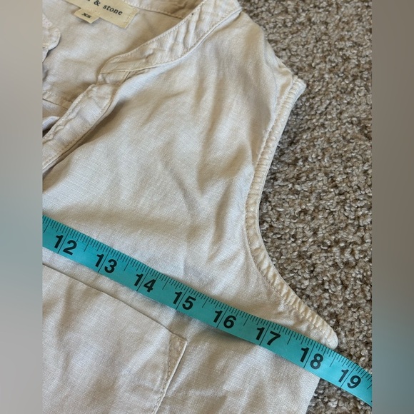 Cloth & Stone Linen Blend Off White Dress Size XS | casual | minimal | classic - Picture 8 of 10